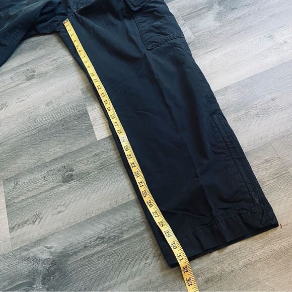 GAP Cargo Pants Large Black Work Zipper Pockets Mesh Lined - Picture 8 of 11